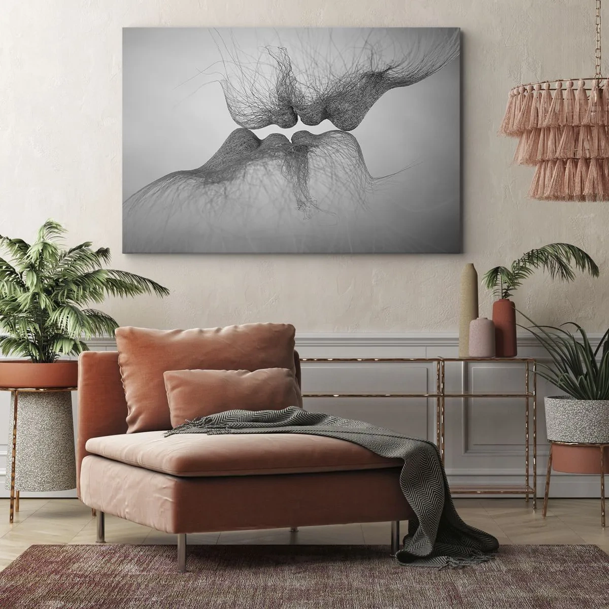 Lærredstryk - Billede på lærred - Vindens kys - 120x80 cm