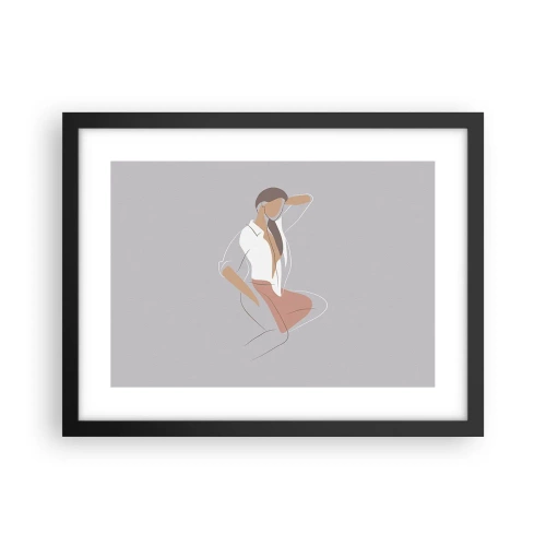 Plakat i sort ramme - Omrids af nåde - 40x30 cm