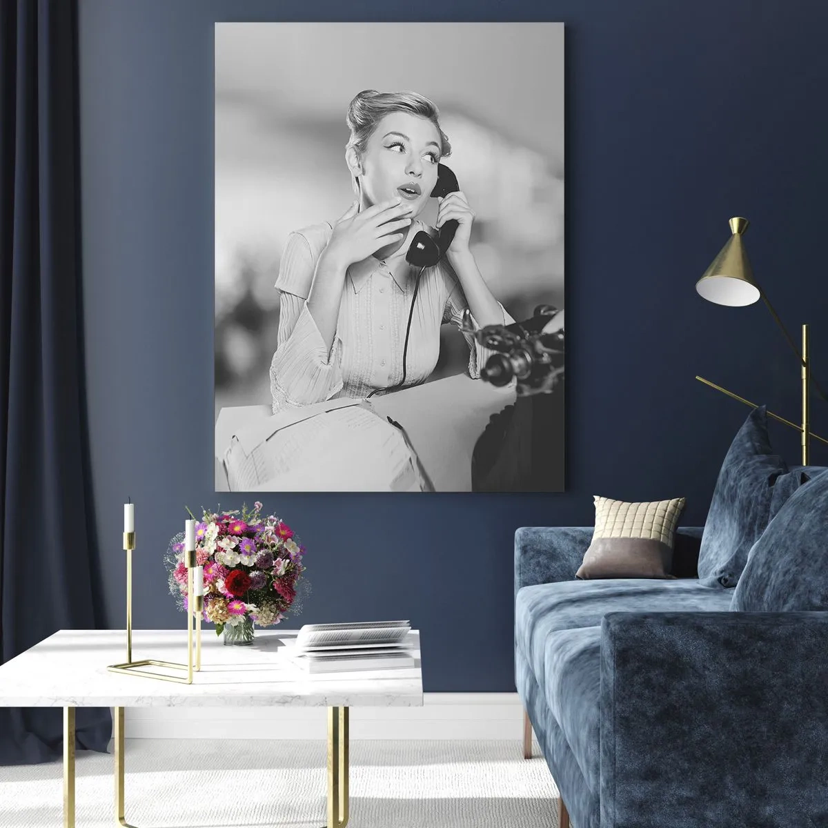 Billede på glas - Hej, vi er i 1950'erne. - 70x100 cm