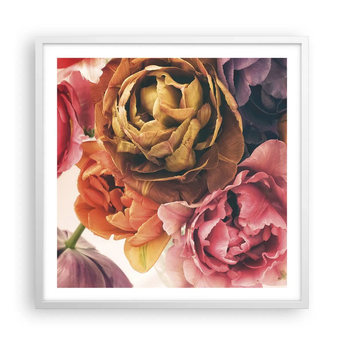 Plakat i hvid ramme - Fejring af livet - 60x60 cm