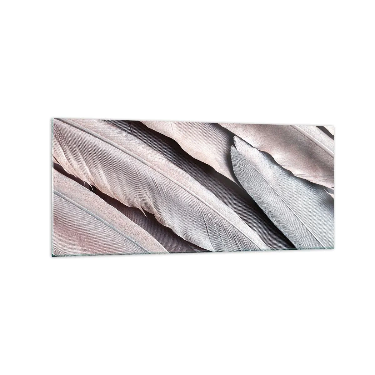 Billede på glas - I lyserødt sølv - 120x50 cm