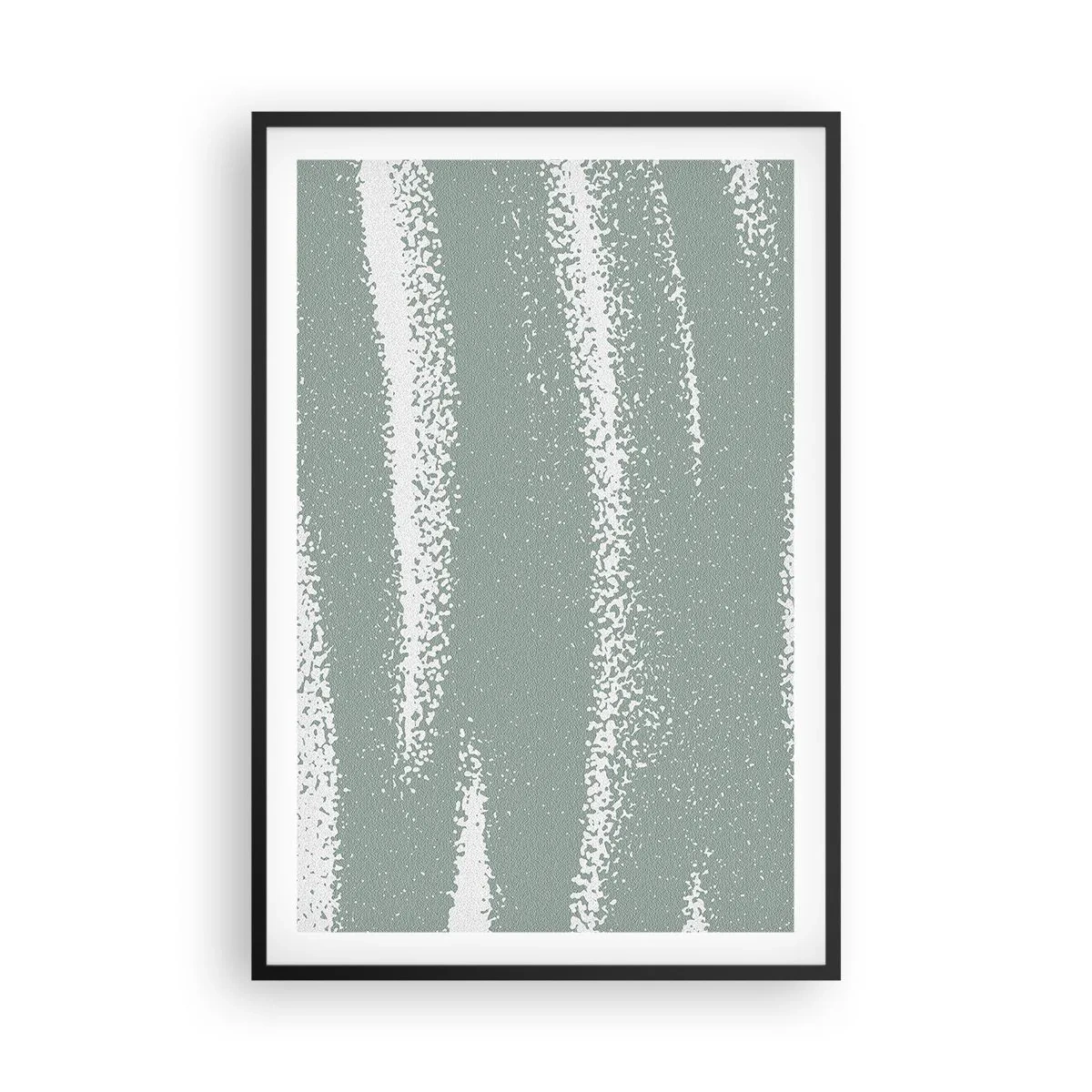 Plakat i sort ramme - Abstraktion i vinterstemning - 61x91 cm