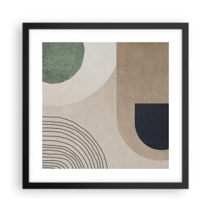 Plakat i sort ramme - Blidheden i en oval - 40x40 cm