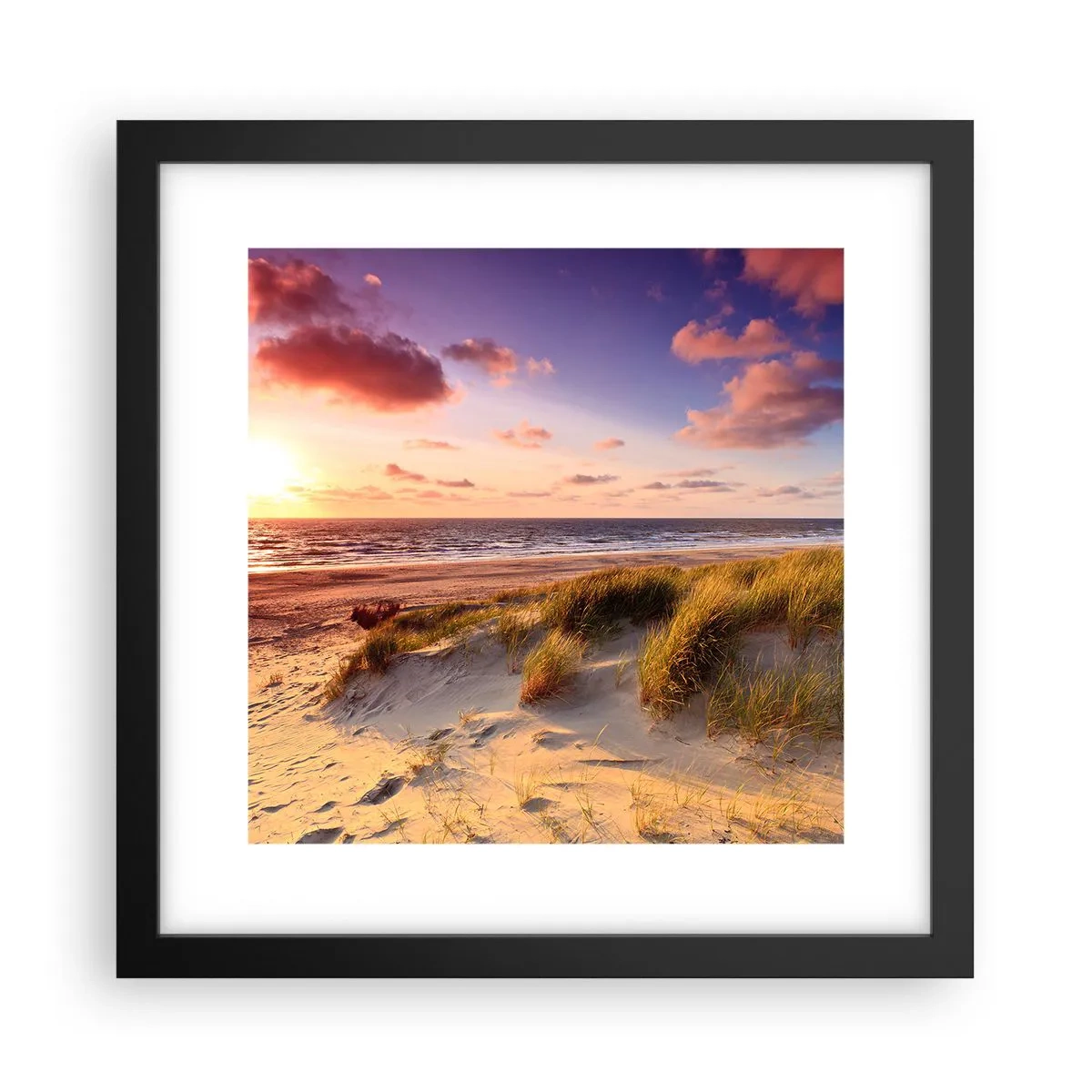 Plakat i sort ramme - Luften dufter allerede af sommer - 30x30 cm