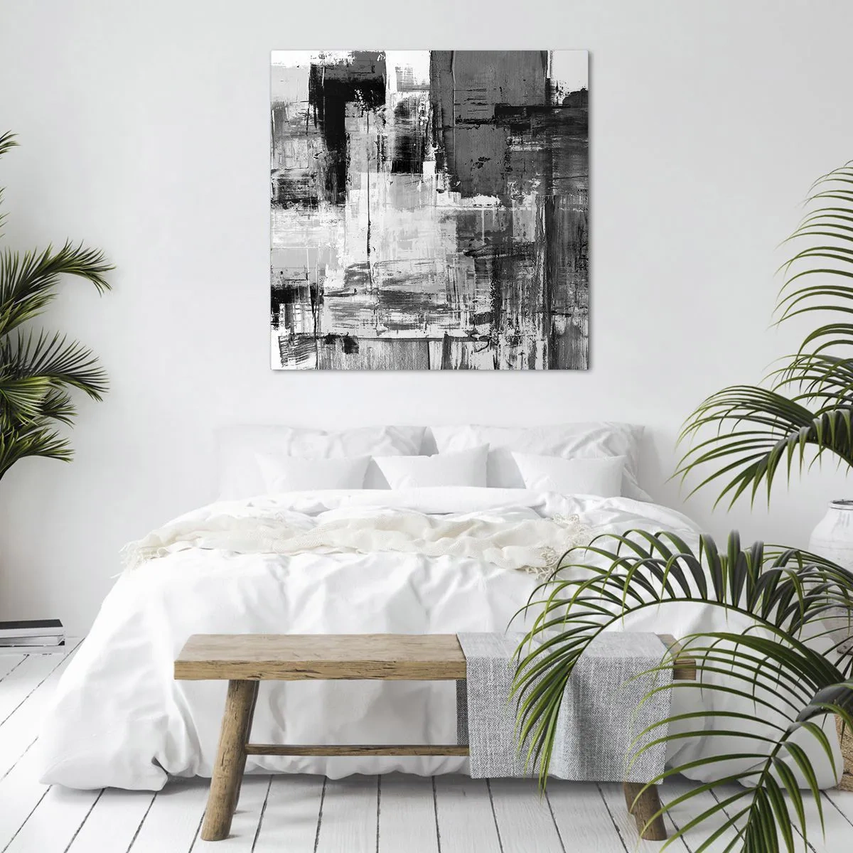 Lærredstryk - Billede på lærred - Gråt er smukt - 70x70 cm