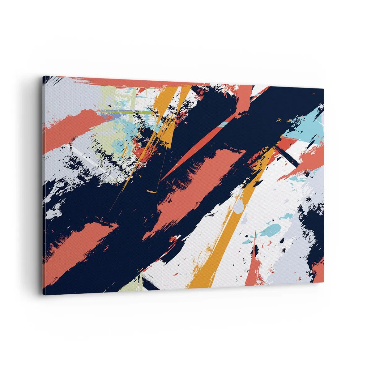 Lærredstryk - Billede på lærred - Dynamisk sammensætning - 120x80 cm