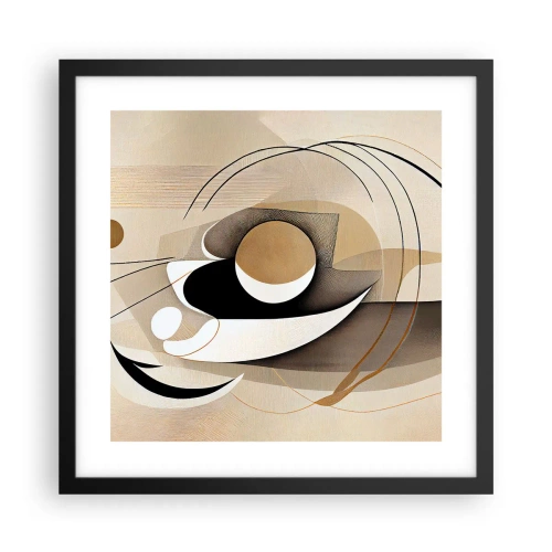 Plakat i sort ramme - Komposition: essensen af ting - 40x40 cm