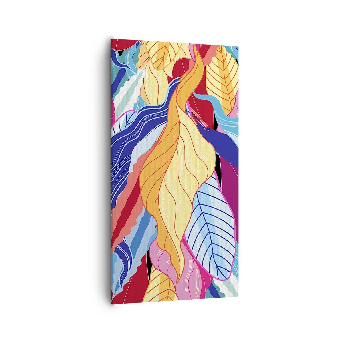 Lærredstryk - Billede på lærred - Et farverigt rod - 65x120 cm