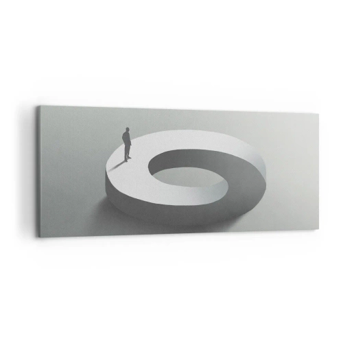 Lærredstryk - Billede på lærred - Og vær klog - 120x50 cm