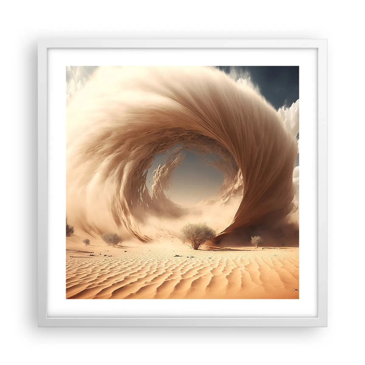 Plakat i hvid ramme - Åben portal - 50x50 cm