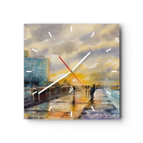 Vægur, Uret - Livet på kysten - 40x40 cm