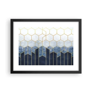 Plakat i sort ramme - Komposition i synkoperet rytme - 40x30 cm