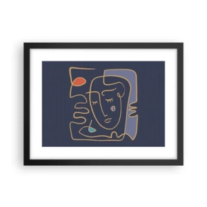 Plakat i sort ramme - I drømmerier - 40x30 cm