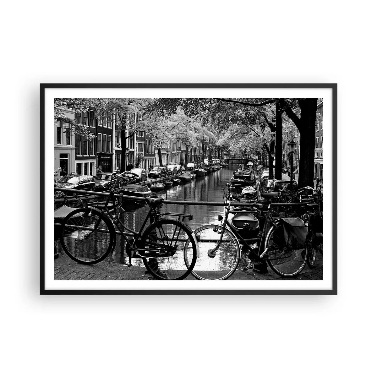 Plakat i sort ramme - En meget hollandsk udsigt - 100x70 cm
