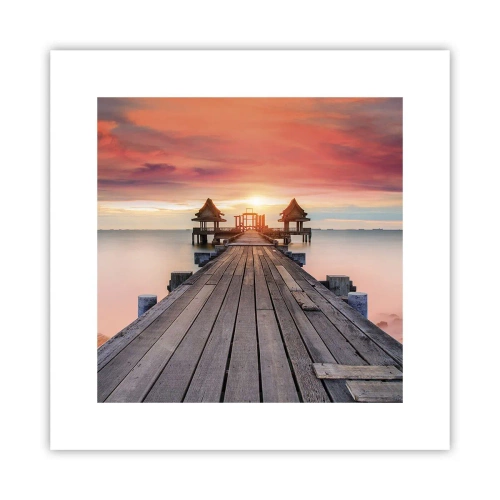 Plakat - Fra vest til øst - 30x30 cm