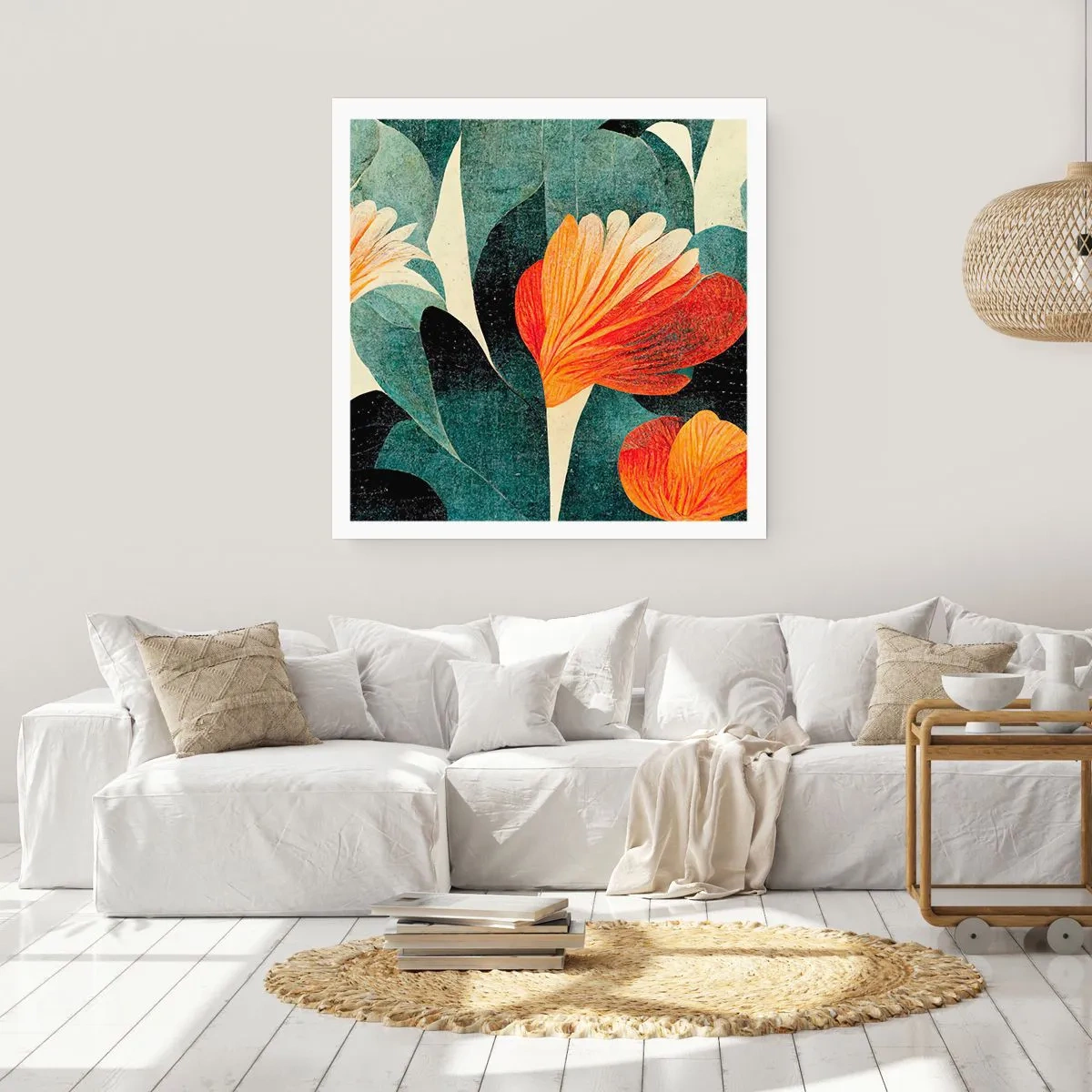 Plakat - Varmen fra troperne og køligheden fra det grønne - 60x60 cm