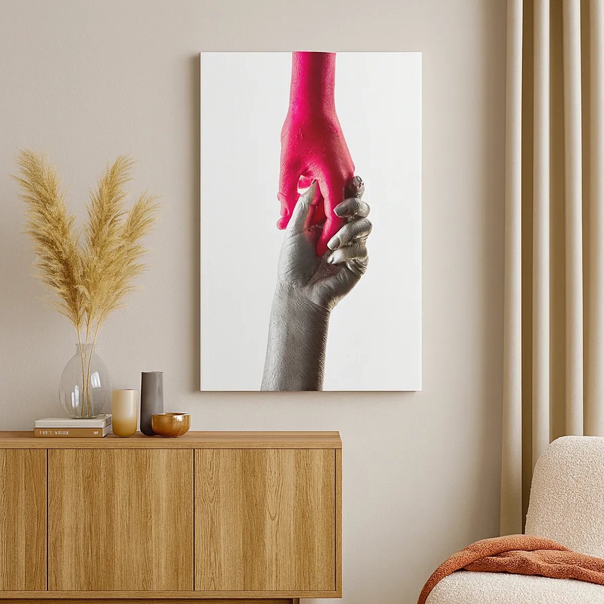 Lærredstryk - Billede på lærred - Sammen, om end forskellige - 50x70 cm