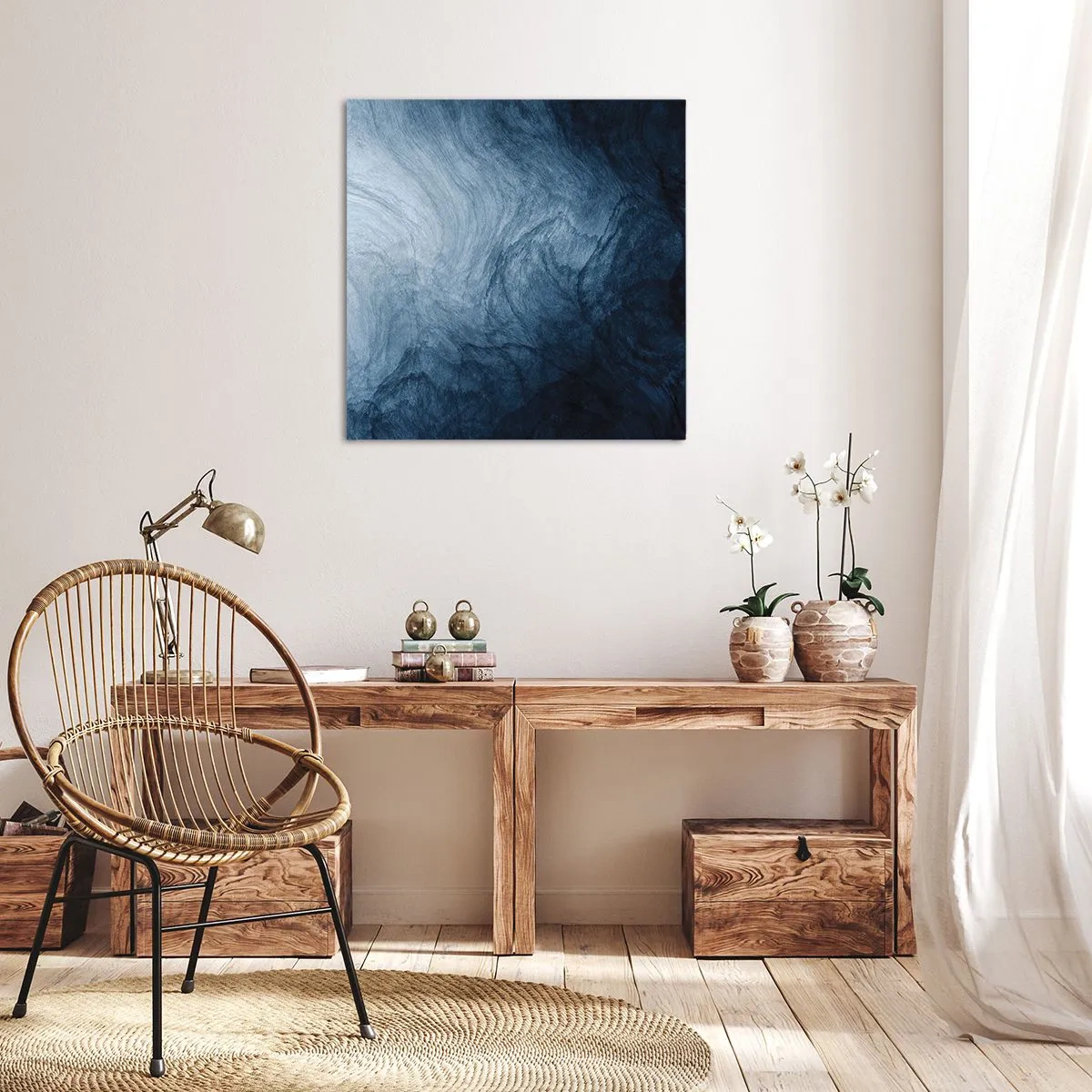 Lærredstryk - Billede på lærred - Ind i dybet - 30x30 cm