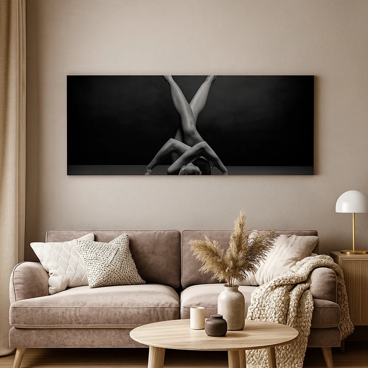 Lærredstryk - Billede på lærred - Nøgenhedens geometri - 30x30 cm