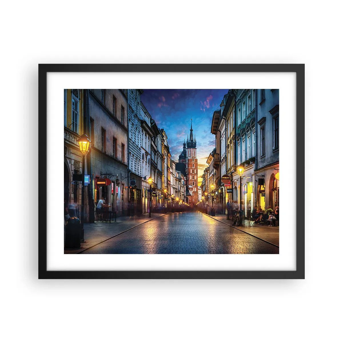 Plakat i sort ramme - Krakows charme - 50x40 cm