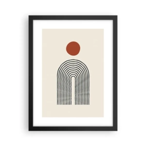 Plakat i sort ramme - Magnetisme af former og farver - 30x40 cm