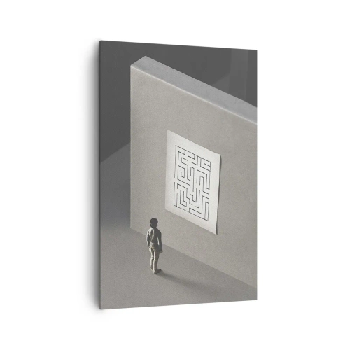 Lærredstryk - Billede på lærred - Men hvor er jeg? - 80x120 cm
