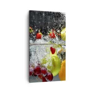 Lærredstryk - Billede på lærred - Frugtagtig forfriskning - 45x80 cm