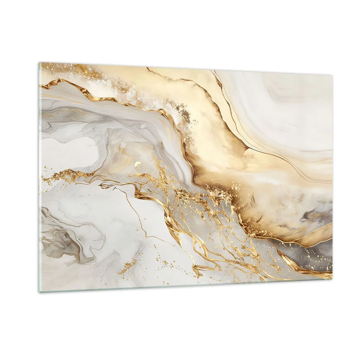 Billede på glas - Abstraktion: skønhed og godhed - 120x80 cm