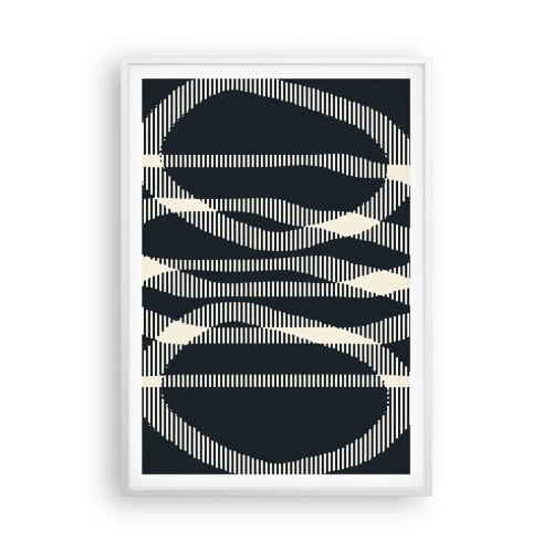 Plakat i hvid ramme - Forsøg på at bryde igennem mørket - 70x100 cm