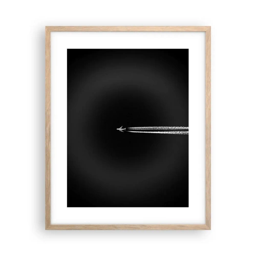 Plakat i ramme af lyst egetræ - Ind i en anden dimension - 40x50 cm