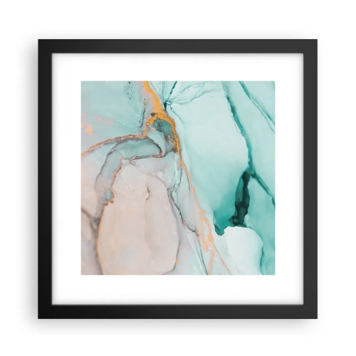 Plakat i sort ramme - Dans af former og farver - 30x30 cm