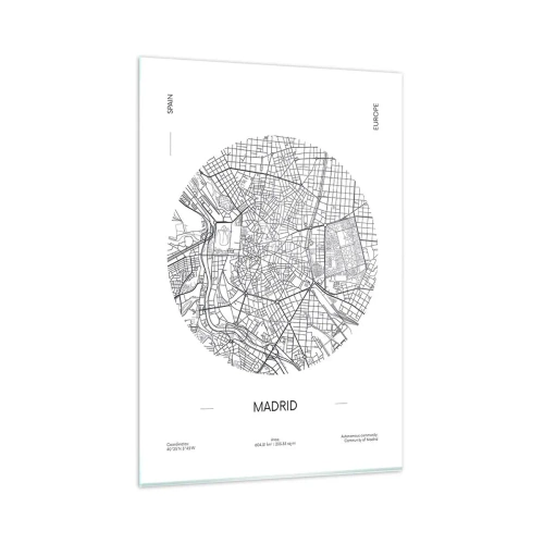 Billede på glas - Madrids anatomi - 80x120 cm