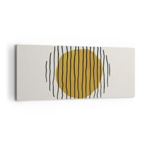 Lærredstryk - Billede på lærred - Abstraktion, der skælver af varme - 100x40 cm