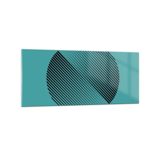 Billede på glas - Cirklen - en geometrisk variation - 120x50 cm
