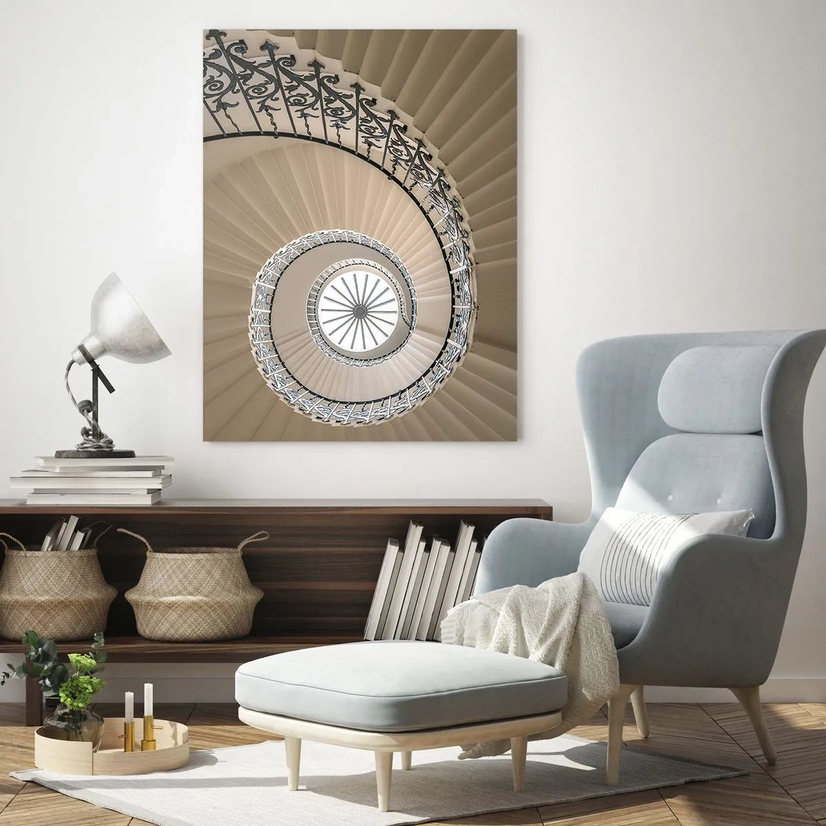 Billede på glas - I midten af en skal - 50x70 cm