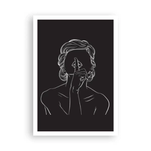 Plakat - Skønhed blomstrer i stilhed - 70x100 cm