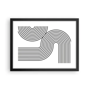 Plakat i sort ramme - På en kurve - 40x30 cm