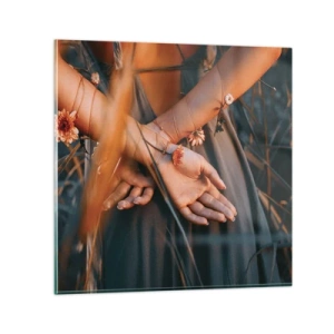 Billede på glas - Forbundet med naturen - 30x30 cm