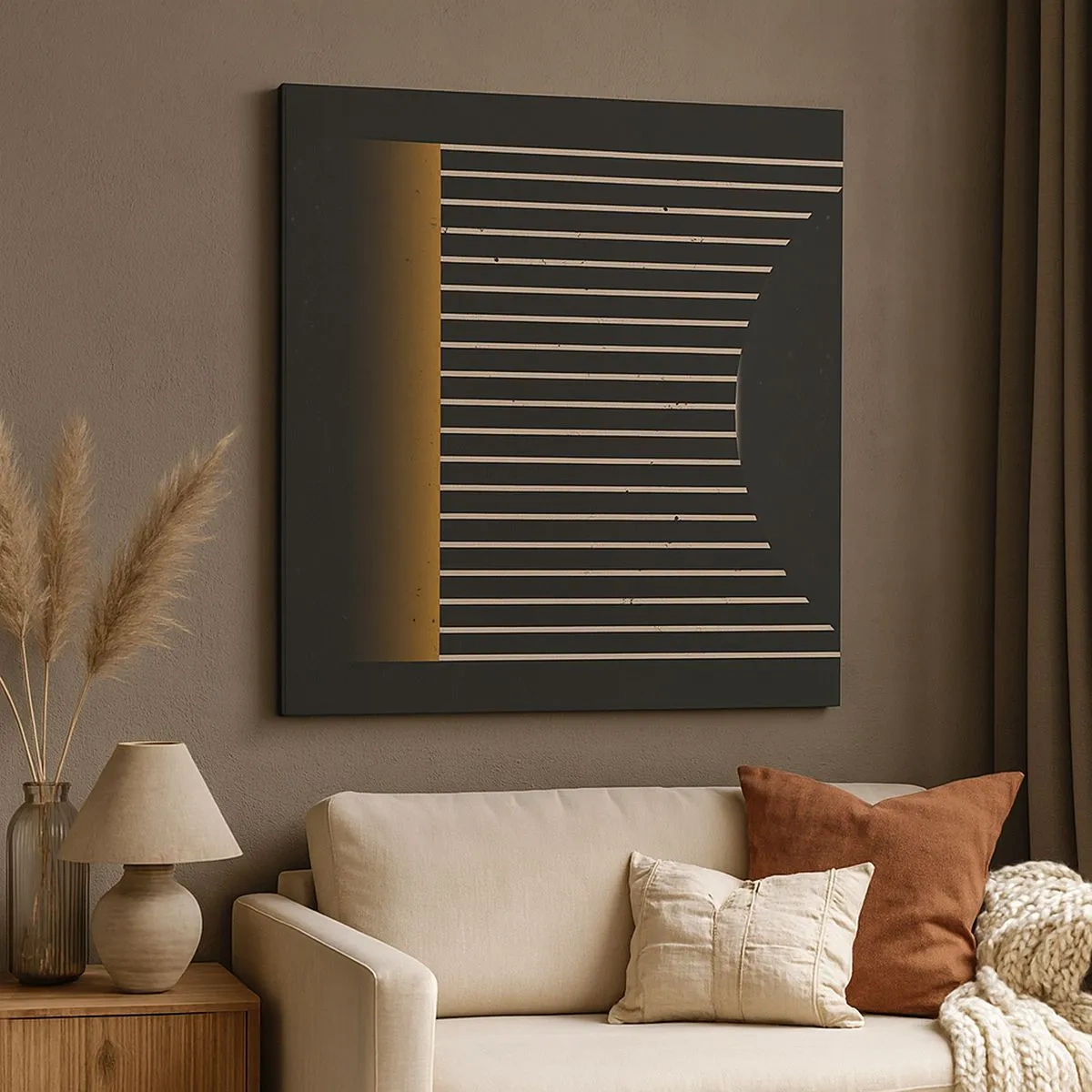 Lærredstryk - Billede på lærred - Udforsk mørket - 30x30 cm