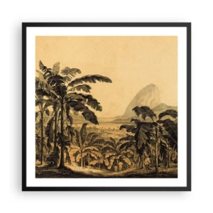 Plakat i sort ramme - I en kolonial atmosfære - 60x60 cm