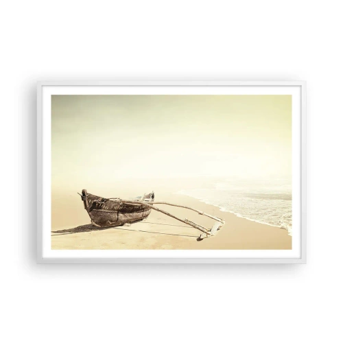 Plakat i hvid ramme - Et minde om Sydhavet - 91x61 cm