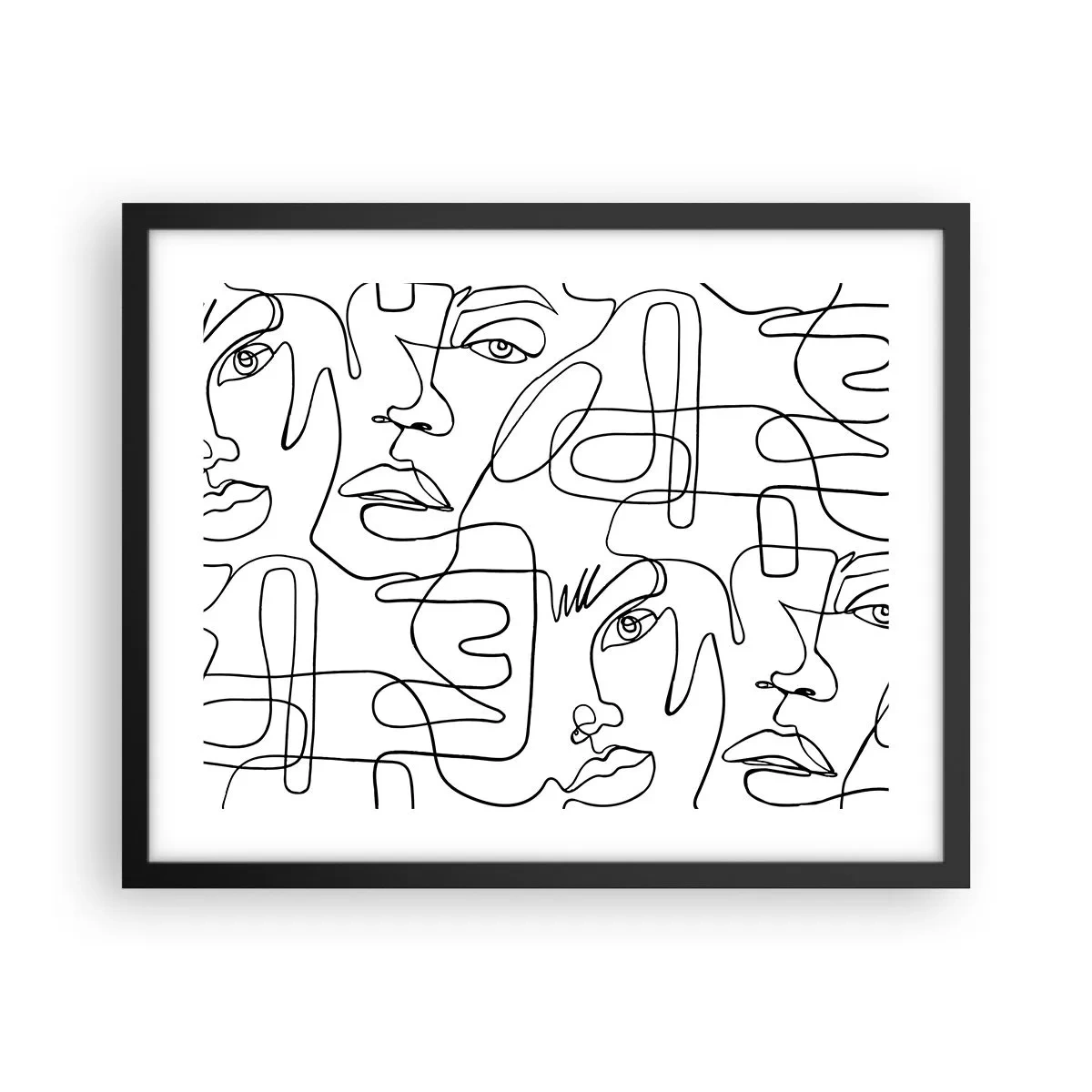 Plakat i sort ramme - I sammenfiltrede følelser - 50x40 cm