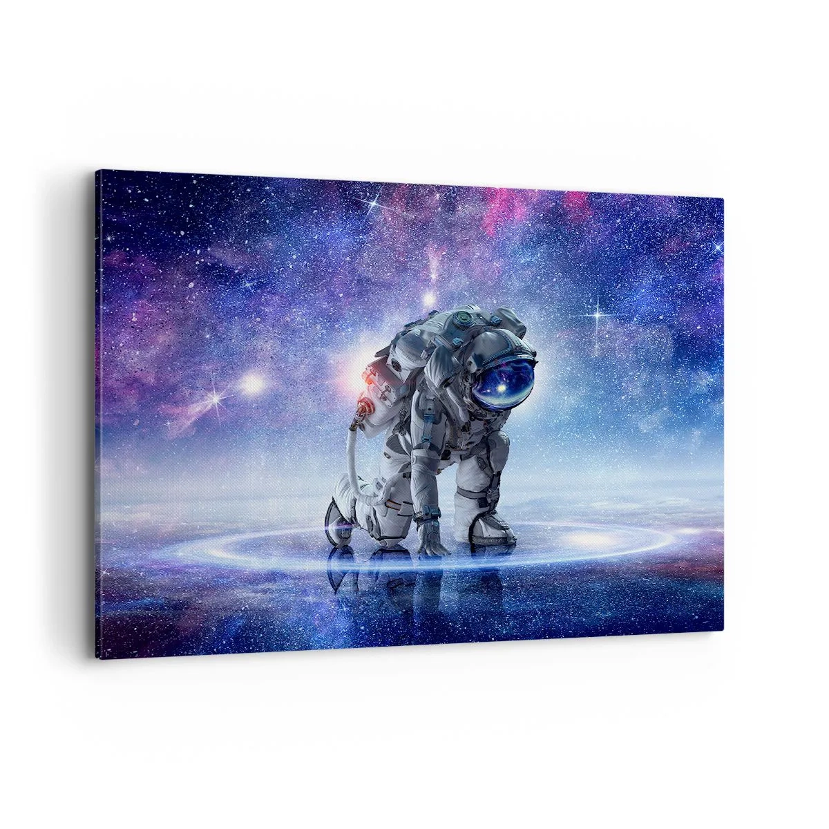 Lærredstryk - Billede på lærred - Den stjerneklare himmel over mig - 100x70 cm