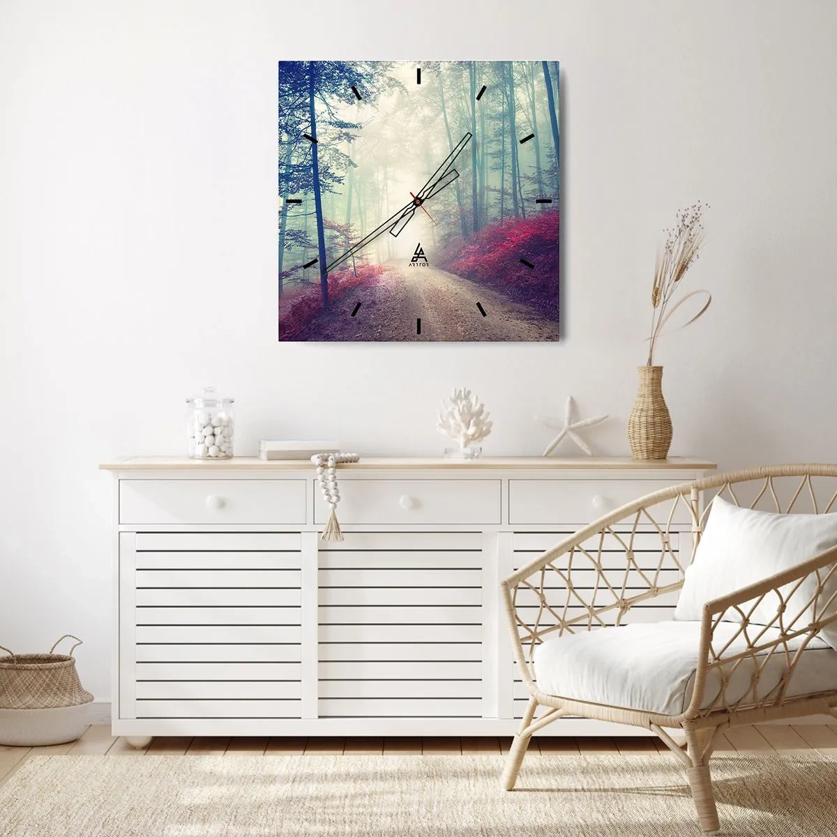 Vægur, Uret - Hvor er det godt at stå op ved daggry - 40x40 cm