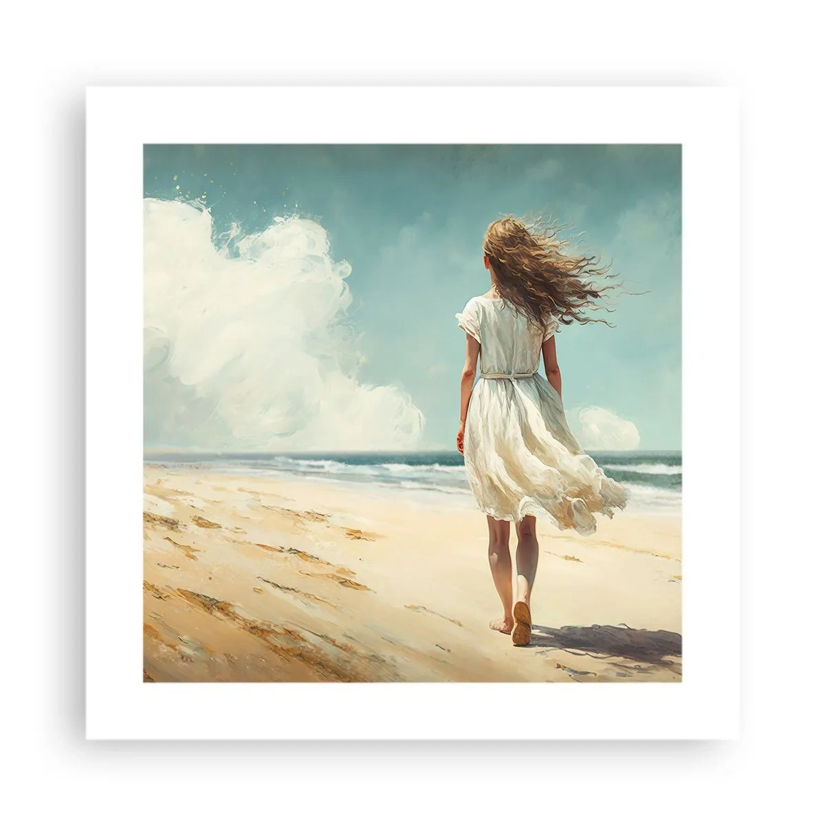 Plakat - At møde solen og vinden - 40x40 cm