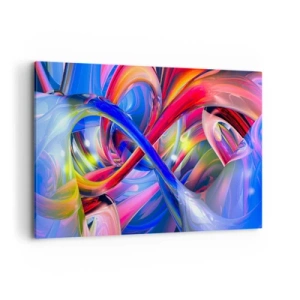 Lærredstryk - Billede på lærred - En dans af farver - 100x70 cm