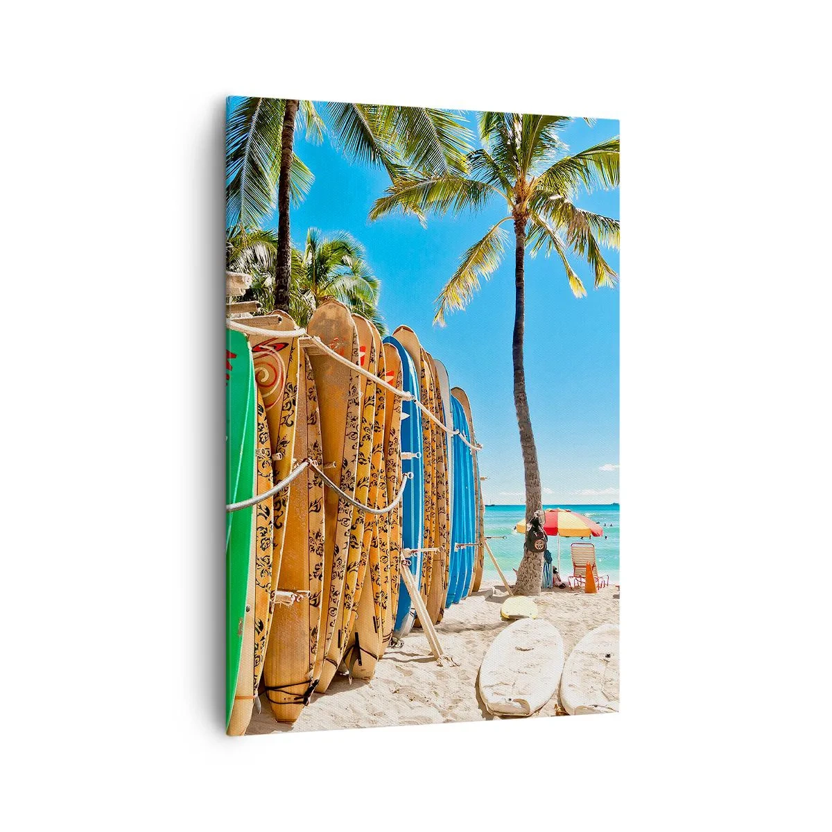 Lærredstryk - Billede på lærred - Solrig sjov - 70x100 cm