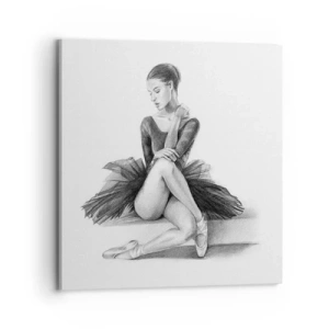 Lærredstryk - Billede på lærred - Fortryllet af dans - 70x70 cm