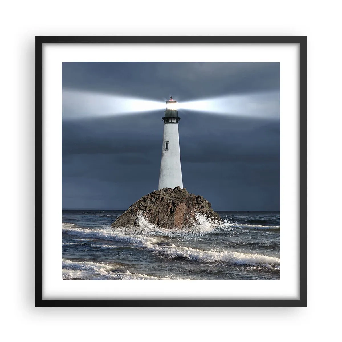 Plakat i sort ramme - Her...her...her! - 50x50 cm