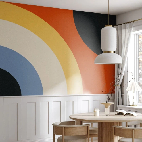 Fototapet Premium Canvas - Over for hinanden - Abstraktion, Stykke, Moderne kunst - 200x140 cm